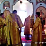 Архиерейская служба в храме в честь Рождества Пресвятой Богородицы п.Анисовка 2012г